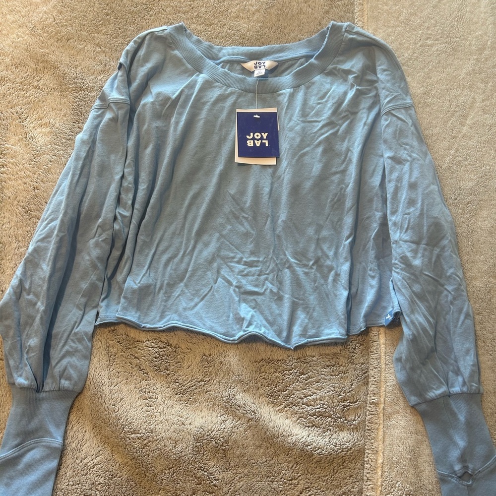 NWT JoyLab Light Blue Long Sleeve Tee